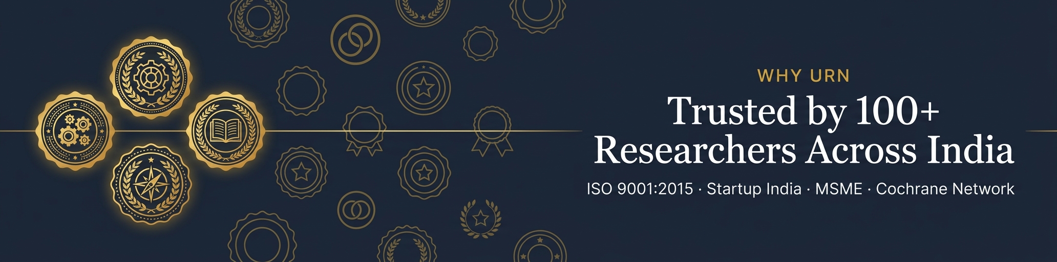 Why URN · Trusted by 100+ Researchers Across India