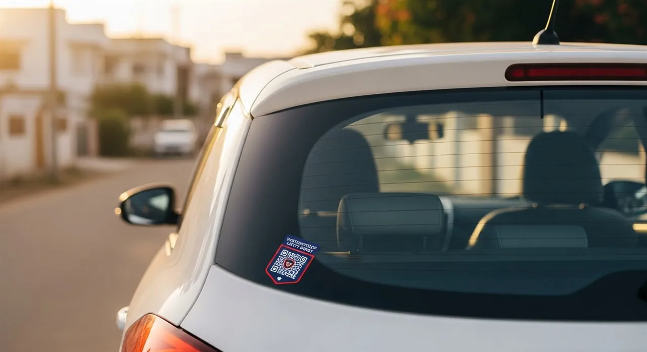 Family hatchback with a Kavach tag