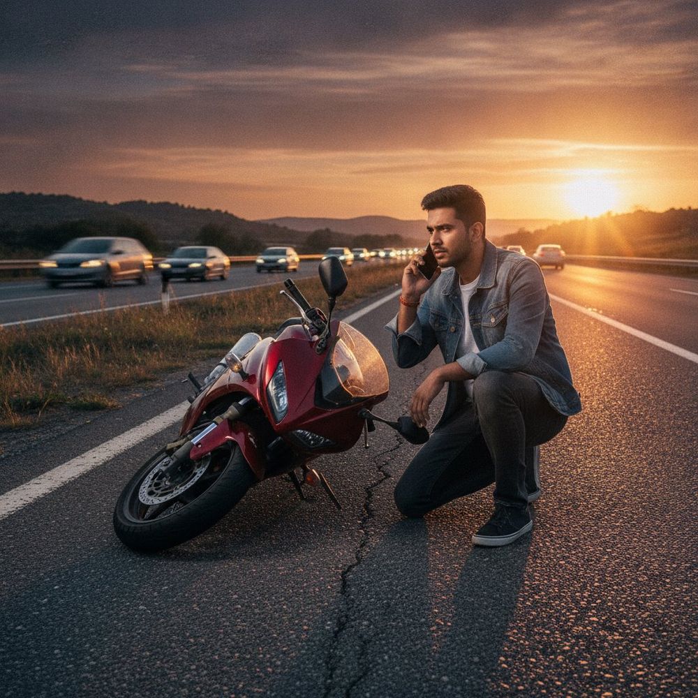 Roadside help on a highway